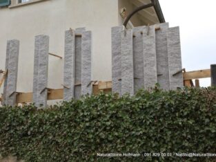 Palisaden aus Tessiner Naturstein für Sichtschutzwand 210cm /st